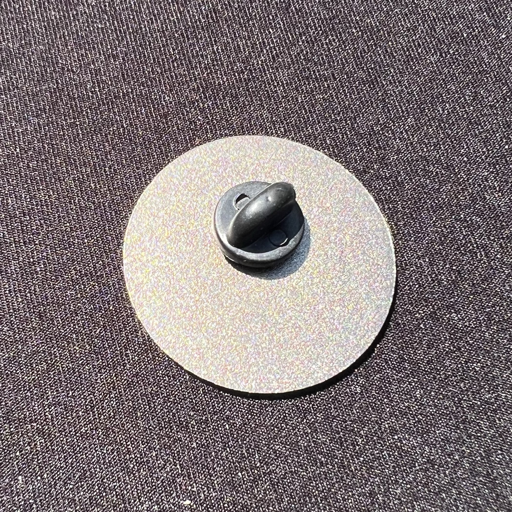 Purple on Black PIn Badge - Image 2