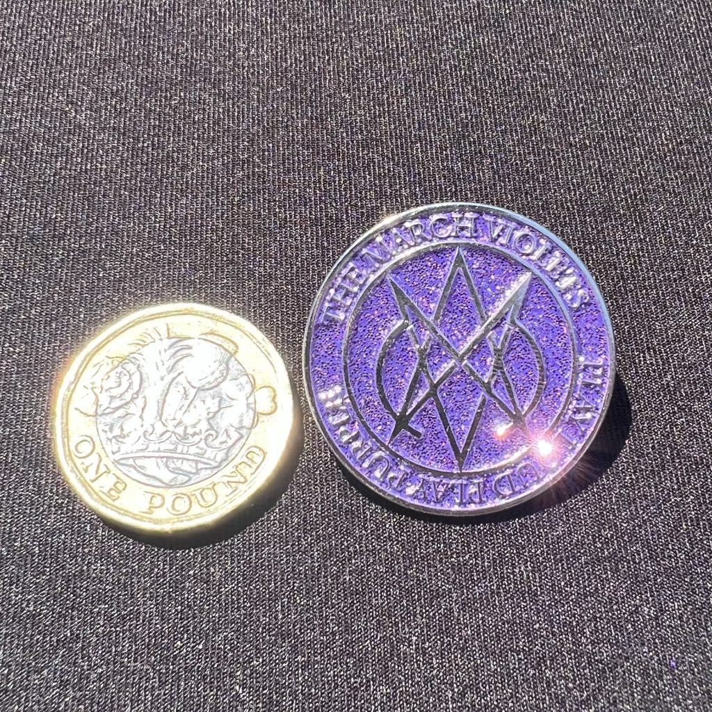 Purple Glitter PIn Badge